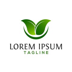 leaf, ecology, nature logo design vector