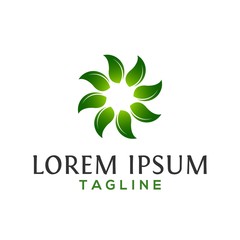 leaf, ecology, nature logo design vector