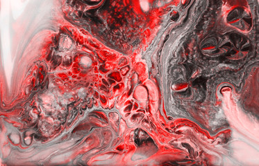 abstract  pink coral and white marble texture, acrylics art