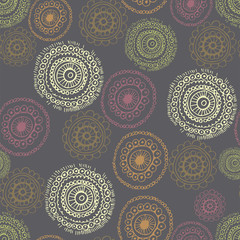 Retro floral seamless background