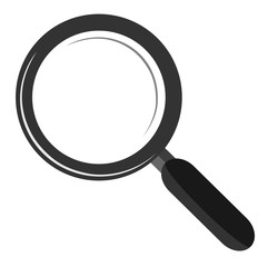 magnifying flat icon on white background