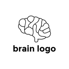 brain concept logo design vector
