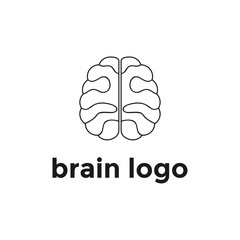 brain concept logo design vector