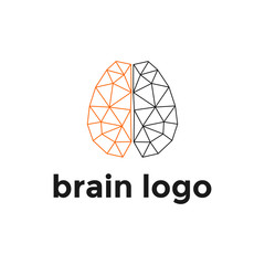 brain concept logo design vector