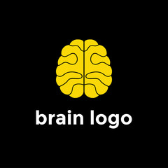 brain concept logo design vector