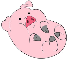 illustration of a pig