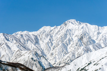 長野県白馬村 雪山の雪景色 © inas