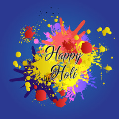 Print Colourful Holi Festival Background colour splatter