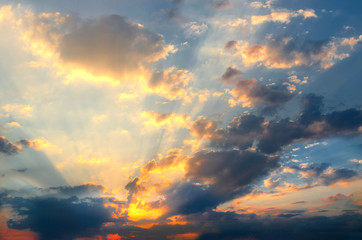  The evening sky at sunset