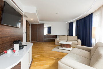 Interior of a modern hotel apartment
