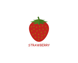 Strawberry logo template vector icon illustration design 