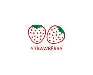 Strawberry logo template vector icon illustration design 