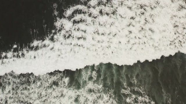 Flying on a drone over the ocean at dawn. Sunny weather. Sri Lanka