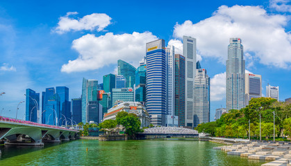 View at Singapore City Skyline