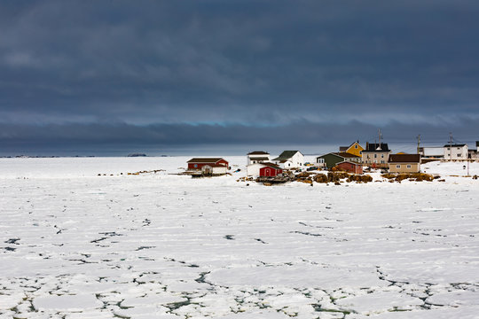 Wood Houses Of Joe Batts Arm Fogo Island NL Canada