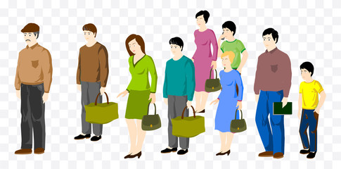 people isolated illustration