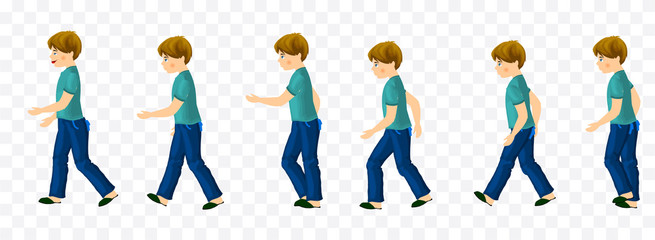 boy walking animation