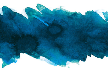 watercolor blue with paper texture. paint on paper.