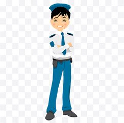 policeman isolated illustration