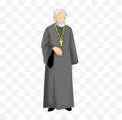 Priest isolated illustration