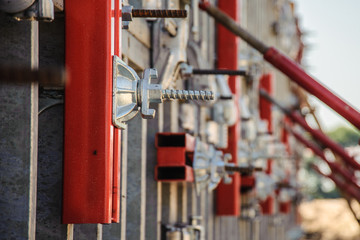 Elements of panel formwork for the construction of the tunnel.