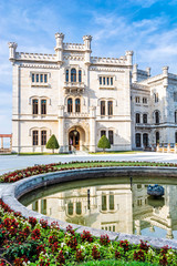 Fototapeta na wymiar Miramare castle near Trieste, northeastern Italy