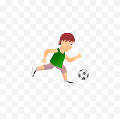 bot play soccer character illustration