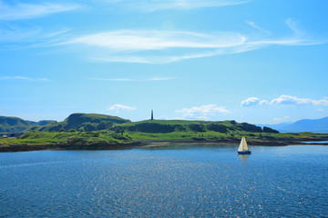 Coastland and sea in Scotland