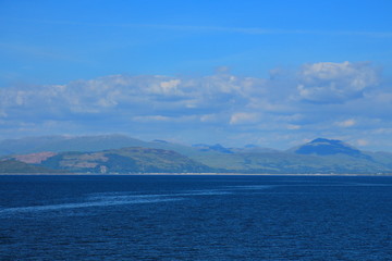 Scotland mountains from the sea