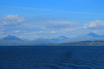 Scotland mountains from the sea