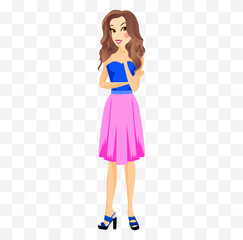 woman isolated character illustration