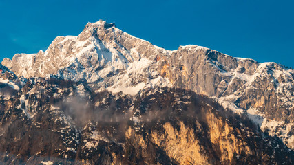 Beautiful alpine winter view near Salzburg-Austria