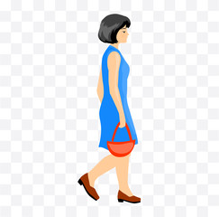 female isolated illustration. woman