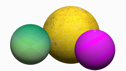 easter eggs isolated on white background