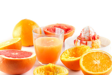 freshly squeezed citrus juice. Orange and grapefruit