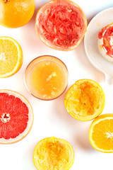 freshly squeezed citrus juice. Orange and grapefruit