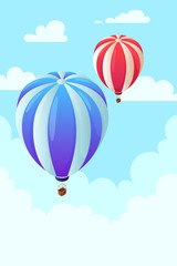 Fototapeta premium Isometric hot air balloon
