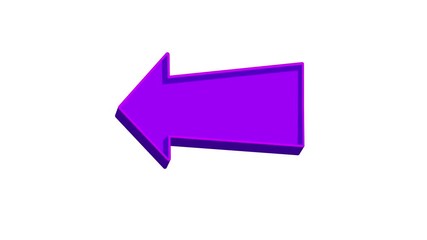 Animated purple arrow pointing left on a white background. Looped