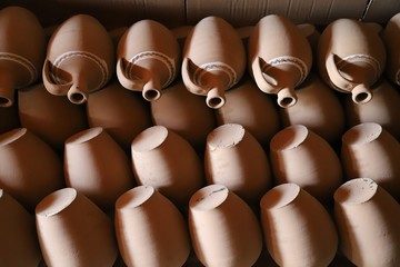 Naklejka na ściany i meble handmade pottery and jugs.kayseri/turkey 