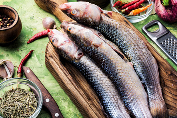 Fresh fish and ingredients
