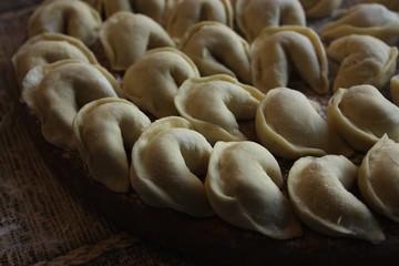 raw dumplings on the table
