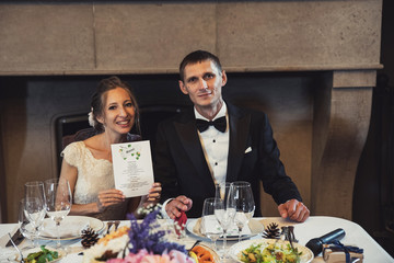 young couple in restaurant