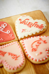 Heart shaped icing cookies