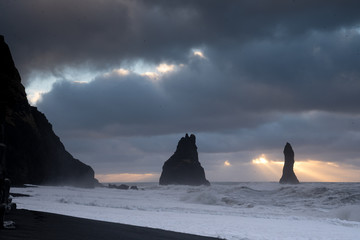 Reynisfjara close to Vik, Iceland, Europe