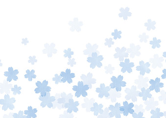 桜　花　春　テクスチャ　和紙　背景　青	