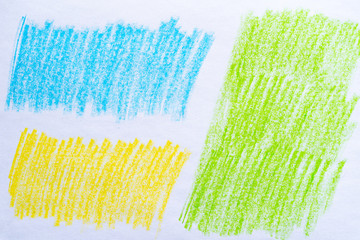 Crayon texture. Yellow, green, blue texture for background.