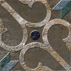 Mexican decorative mosaic tile design 