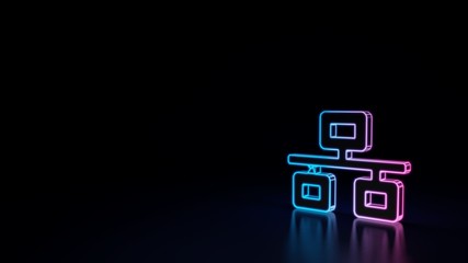 3d icon of network wired