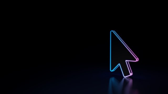 3d icon of mouse pointer
