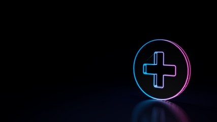 3d icon of plus